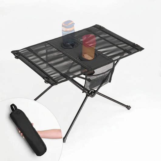 Folding Camping Table with Cup Holders