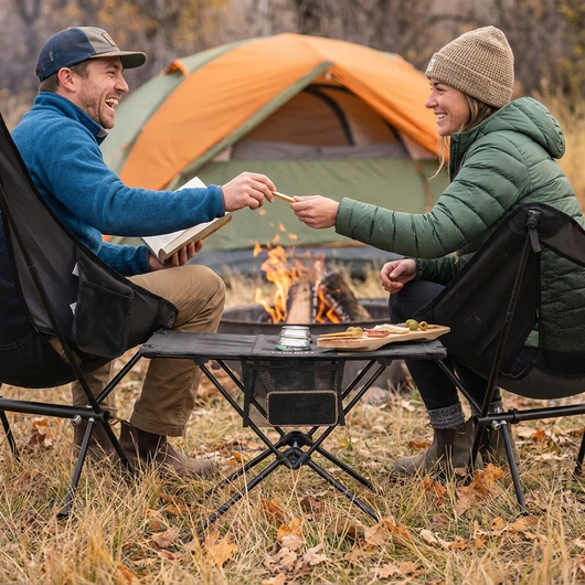 Folding Camping Table with Cup Holders