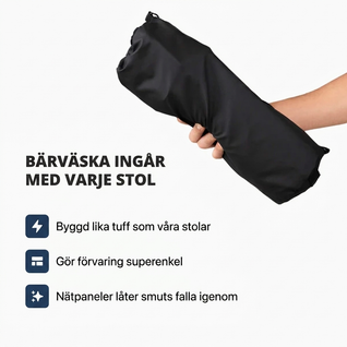 Silla de Camping Plegable – Ligera, Compacta y Resistente hasta 150 kg