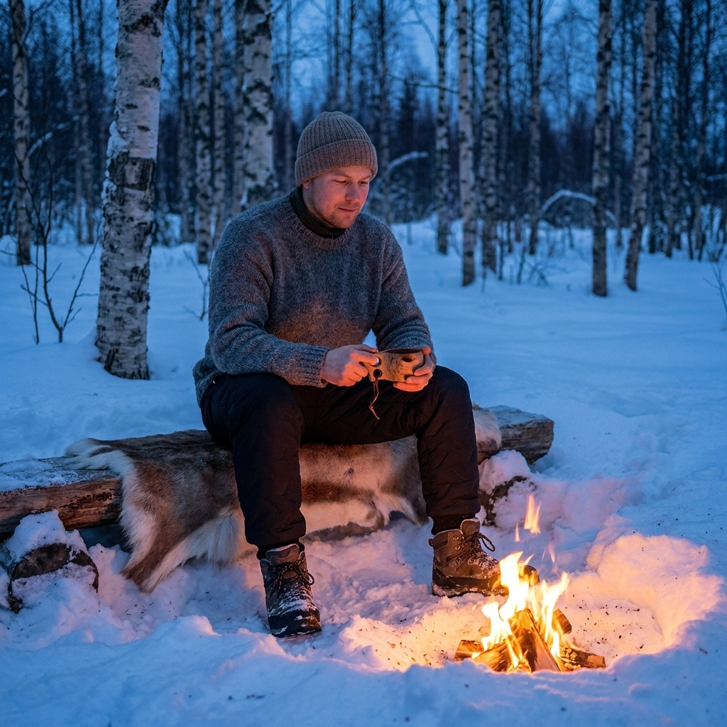 Gode å sitte i ved bålet