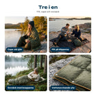 Pufferfilteret som filter, poncho og sovepose, tre i en