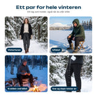 Fleecefôrede vinterbukser for turer, jakt, vinterspaserturer og utendørsarbeid