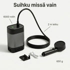 Ulkosuihku tekstillä 6000 mAh, 2 m letku ja 650 g
