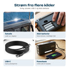 DAB+ nødradio får strøm fra solcelle, AAA-batterier og USB-C og oplader mobilen