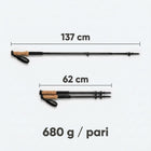 Vaeltajansauva, joka venyy 137 cm:iin ja supistuu 62 cm:iin, 680 g parissa